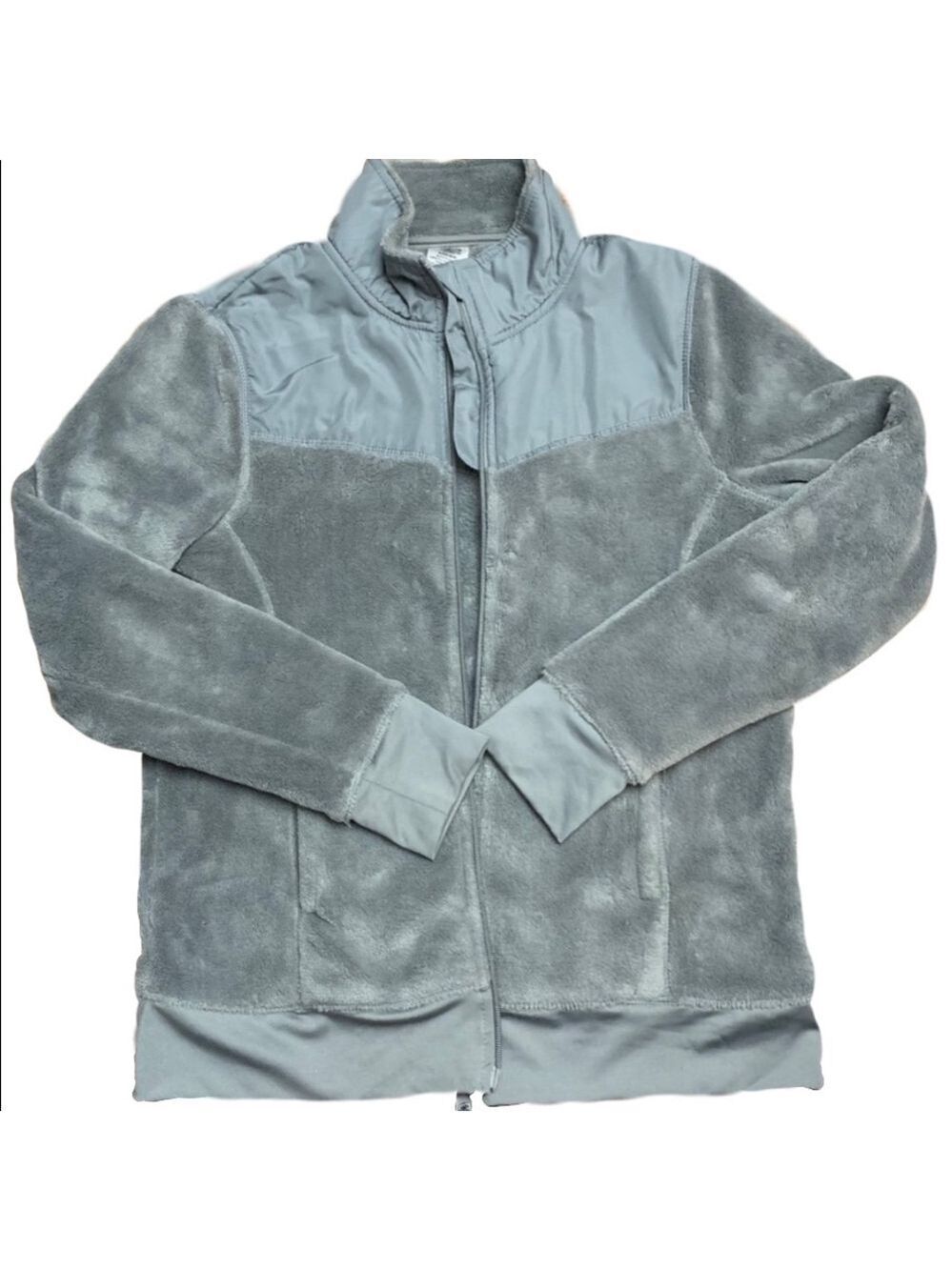 Gray Athletic Zip Up Fleece, Size Small